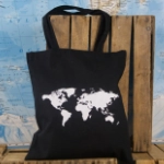 Tote bag World Black