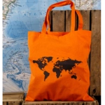 Tote bag World Orange